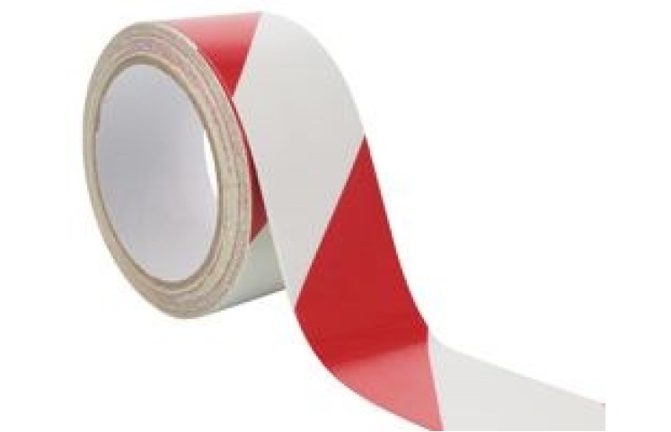 Výstražná páska červenobílá, lepící