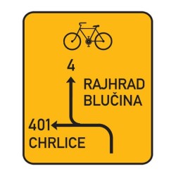 Cyklo značka IS20 - Návěst před křižovatkou pro cyklisty