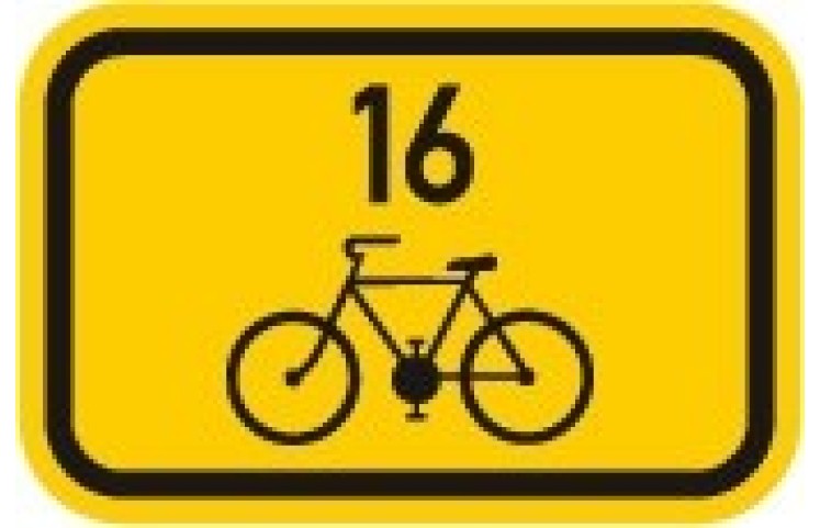 Cyklo značka IS21a - Směrová tabulka pro cyklisty