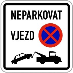 Dodatková tabule - Neparkovat vjezd