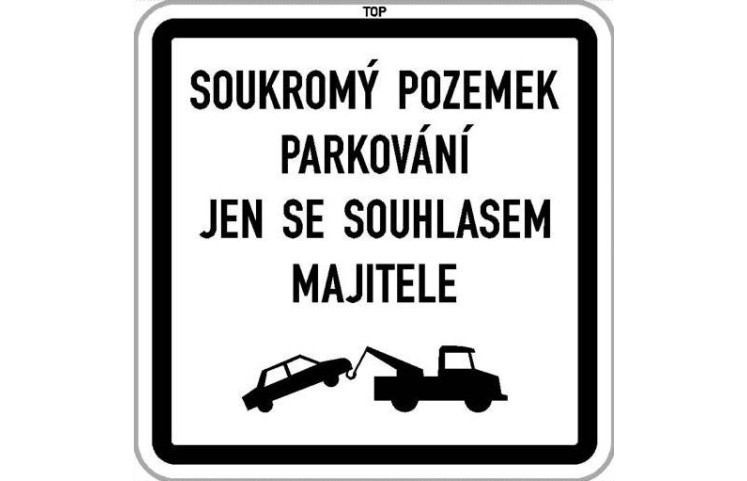 Dodatková tabule - Soukromý pozemek