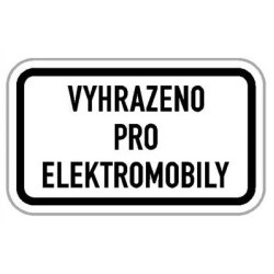 Dodatková tabule - Vyhrazeno pro elektromibily