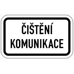 Dodatková tabulka - čištění komunikace