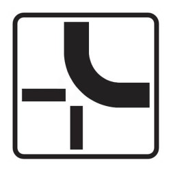 Dopravní značka E2b - Tvar křižovatky,  tip2