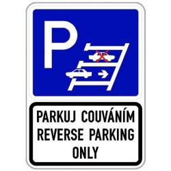 Dopravní značka - Parkuj couváním