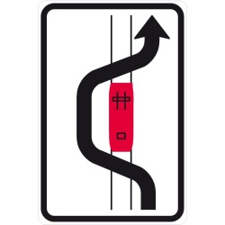 Dopravní značka IP23a - Objíždění tramvaje