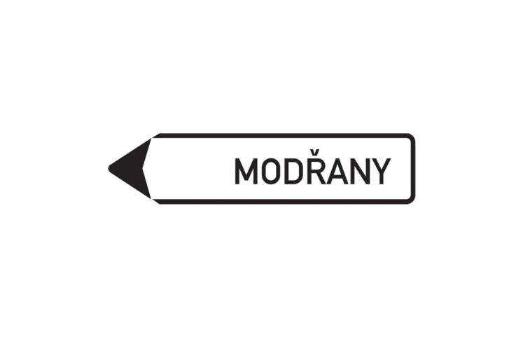 Dopravní značka IS4c - Směrová tabule