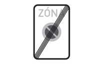 Dopravní značka IZ8b - Konec zóny s dopravním omezením