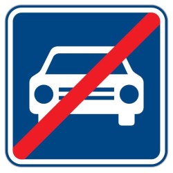 Dopravní značka IZ2b - Konec silnice pro motorová vozidla
