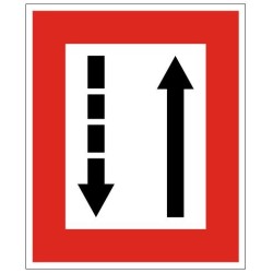 Plavební znak B3b - Příkaz přidržovat se strany plavební dráhy, která je po pravém boku