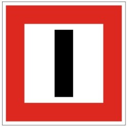 Plavební znak B8 - Příkaz zachovávat zvláštní pozornost