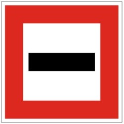 Plavební znak B5 - Příkaz zůstat stát v případech stanovených Řádem