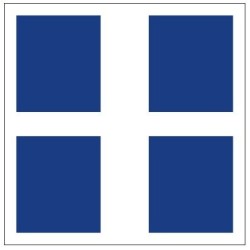 Plavební znak E9a - Plavidlo pluje po hlavní vodní cestě. Má přednost před plavidly na vedlejší vodní cestě