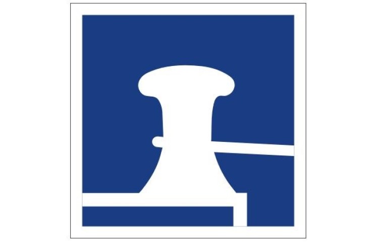 Plavební znak E7 - Povolené vyvazování u břehu