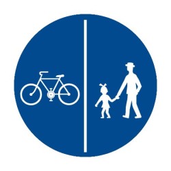 Dopravní značka C10a - Stezka pro chodce a cyklisty