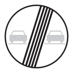 Dopravní značka B21b - Konec zákazu předjíždění