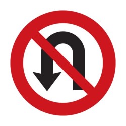 Dopravní značka B25 - Zákaz otáčení