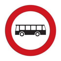 Dopravní značka B5 - Zákaz vjezdu autobusů