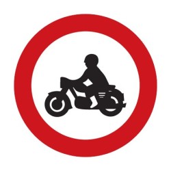 Dopravní značka B7 - Zákaz vjezdu motocyklů