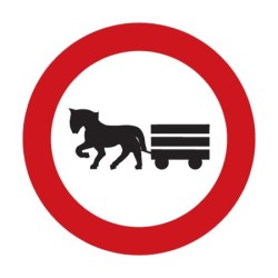 Dopravní značka B9 - Zákaz vjezdu potahových vozidel