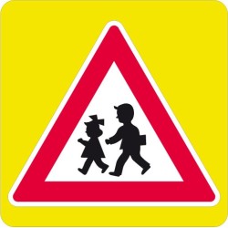 Dopravní značka A12b - Děti, zvýrazněná