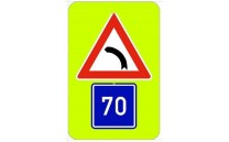 Dopravní značka zvýrazněná - fluorescenční 1000x1500