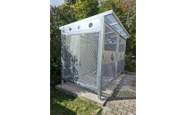 Uzamykatelný přístřešek DUO pro dva kontejnery 1100l